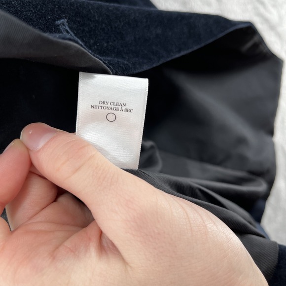 ALC Blazer Jacket Womens 4 Velvet Navy Blue Stanton Double Breasted Two Button - Picture 5 of 12